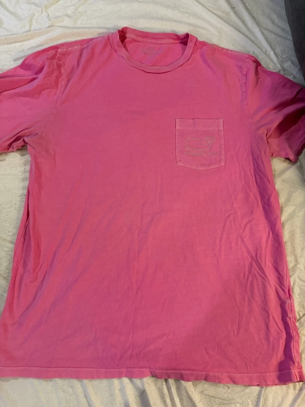 Vineyard Vines Men's Short-Sleeve Pocket Tee - Hot Pink - Picture 1 of 4